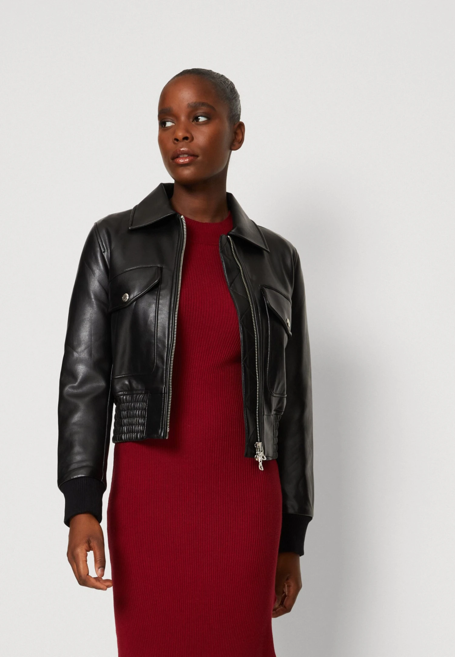 Even&Odd Strikket Kjole - Dark Red 6 Even&Odd Strikket Kjole - Dark Red - Bilde 4