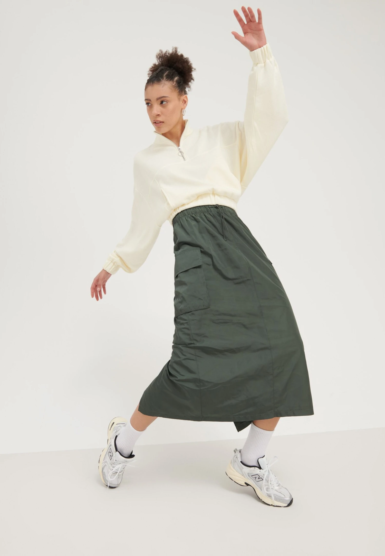 Even&Odd Blyantskjørt - Khaki 4 Even&Odd Blyantskjørt - Khaki - Bilde 2