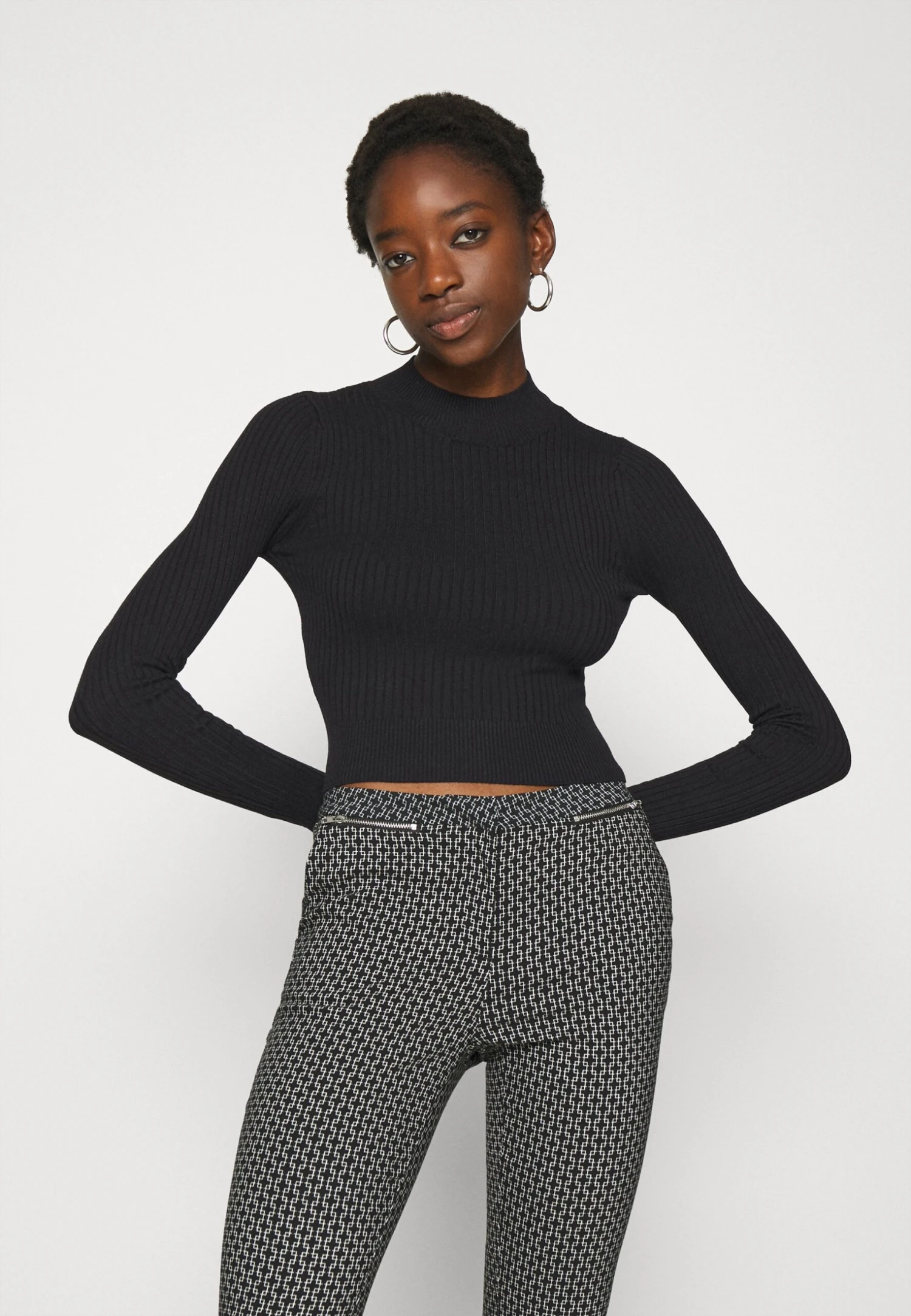 Even&Odd 2 Pack - Strikkegenser - Black/White 7 Even&Odd 2 Pack - Strikkegenser - Black/White - Bilde 5