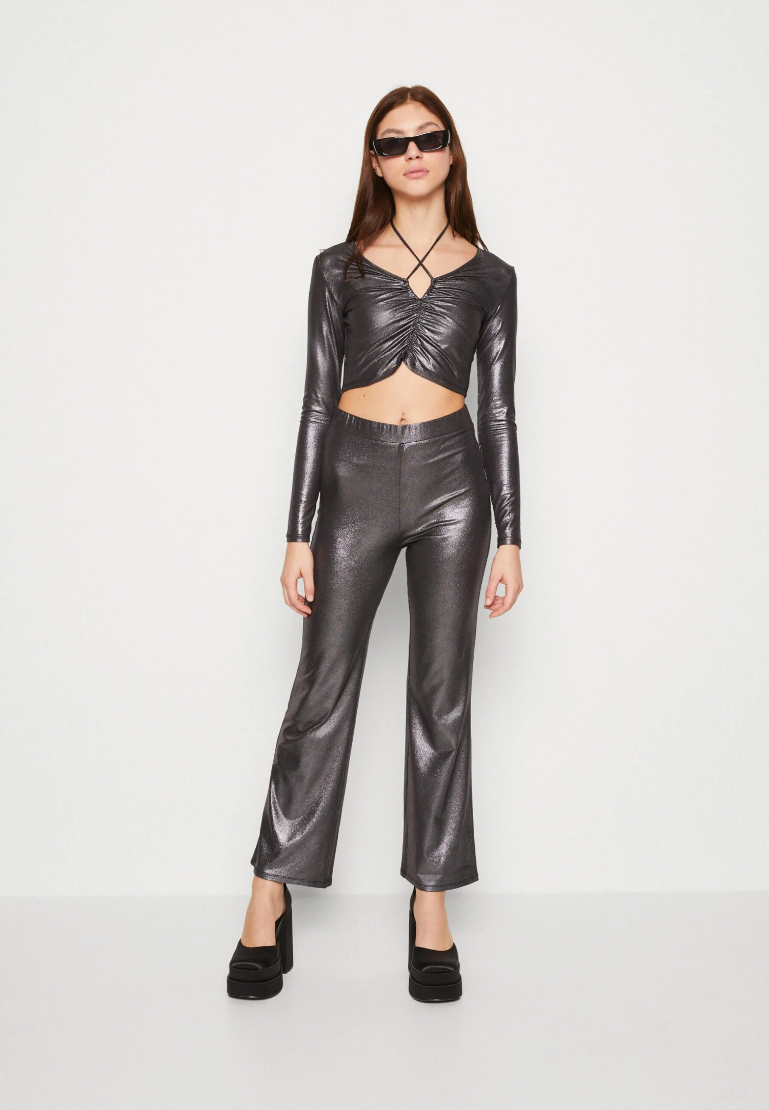 Even&Odd Bukse - Black/Silver 4 Even&Odd Bukse - Black/Silver - Bilde 2