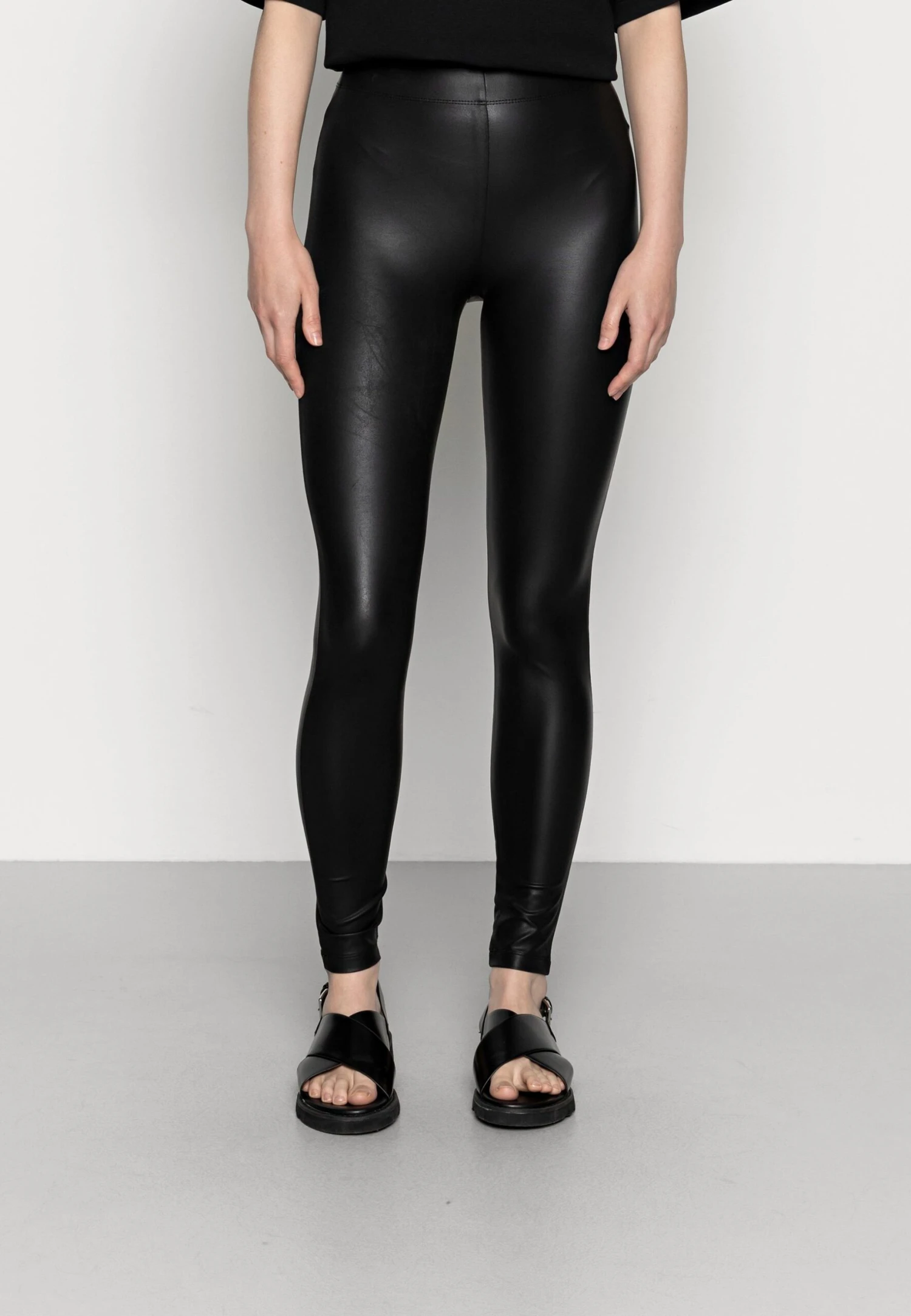 Even&Odd Wet Look Leggings - Leggings - Black 3 Even&Odd Wet Look Leggings - Leggings - Black