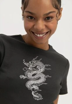 Even&Odd T-Shirts Med Print - Anthracite -Fab Five Mote Butikk 26dad636effb4c29ba42abbdd18bb712