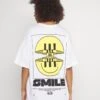 Even&Odd Cut Smile - T-Shirts Med Print - White -Fab Five Mote Butikk 29290b34258e492e873c2ebc04d1950c