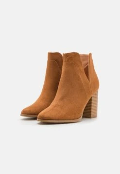 Ankelboots Med Høye Hæler - Cognac -Fab Five Mote Butikk 3c79448559194043a9d79cada8063aee