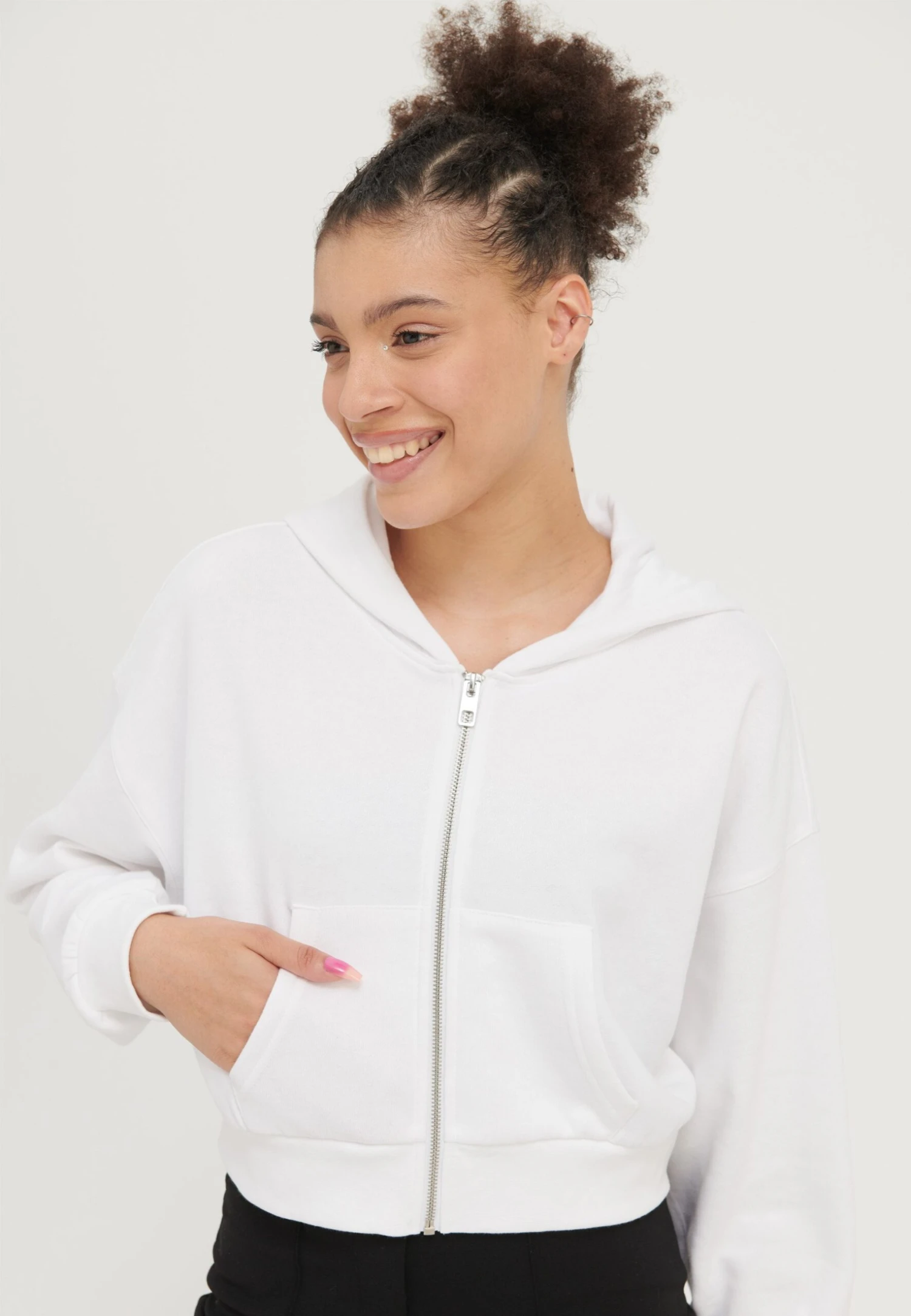 Even&Odd Sweatjakke - White 3 Even&Odd Sweatjakke - White