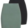 Even&Odd 2 Pack - Miniskjørt - Khaki/Black -Fab Five Mote Butikk 4771ba3ccd8a4358af788465ae60352f