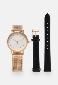 Even&Odd Set - Klokke - Rose Gold-Coloured/Black