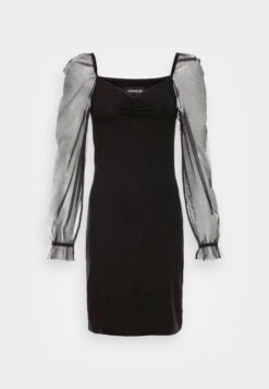 Even&Odd Long Puff Sleeves Rushing Bodycon Dress - Cocktailkjole - Black 10 Even&Odd Long Puff Sleeves Rushing Bodycon Dress - Cocktailkjole - Black -Fab Five Mote Butikk 6b2864728d8747a495146299a2475f69