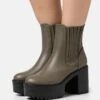 Platåstøvletter - Haki -Fab Five Mote Butikk 6c86c30ab2e740888544889988c0f931