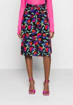 Even&Odd Midi Skirt With Shell Fabric - A-Line Skjørt - Multicoloured