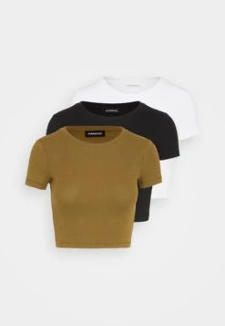 Even&Odd 3 Pack - T-Shirts - White/Black/Olive -Fab Five Mote Butikk 7ab54fc28eee4adeaf54552ab3c2f09c