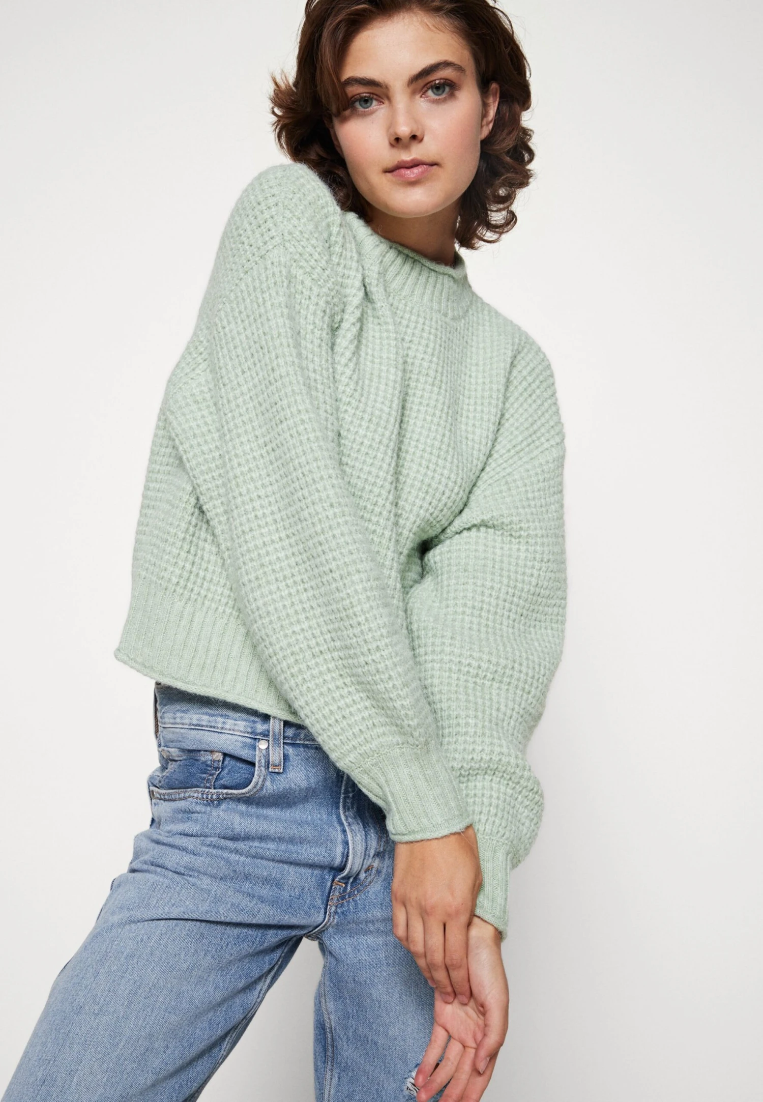 Even&Odd Moss Stitch Jumper - Strikkegenser - Light Green 7 Even&Odd Moss Stitch Jumper - Strikkegenser - Light Green - Bilde 5
