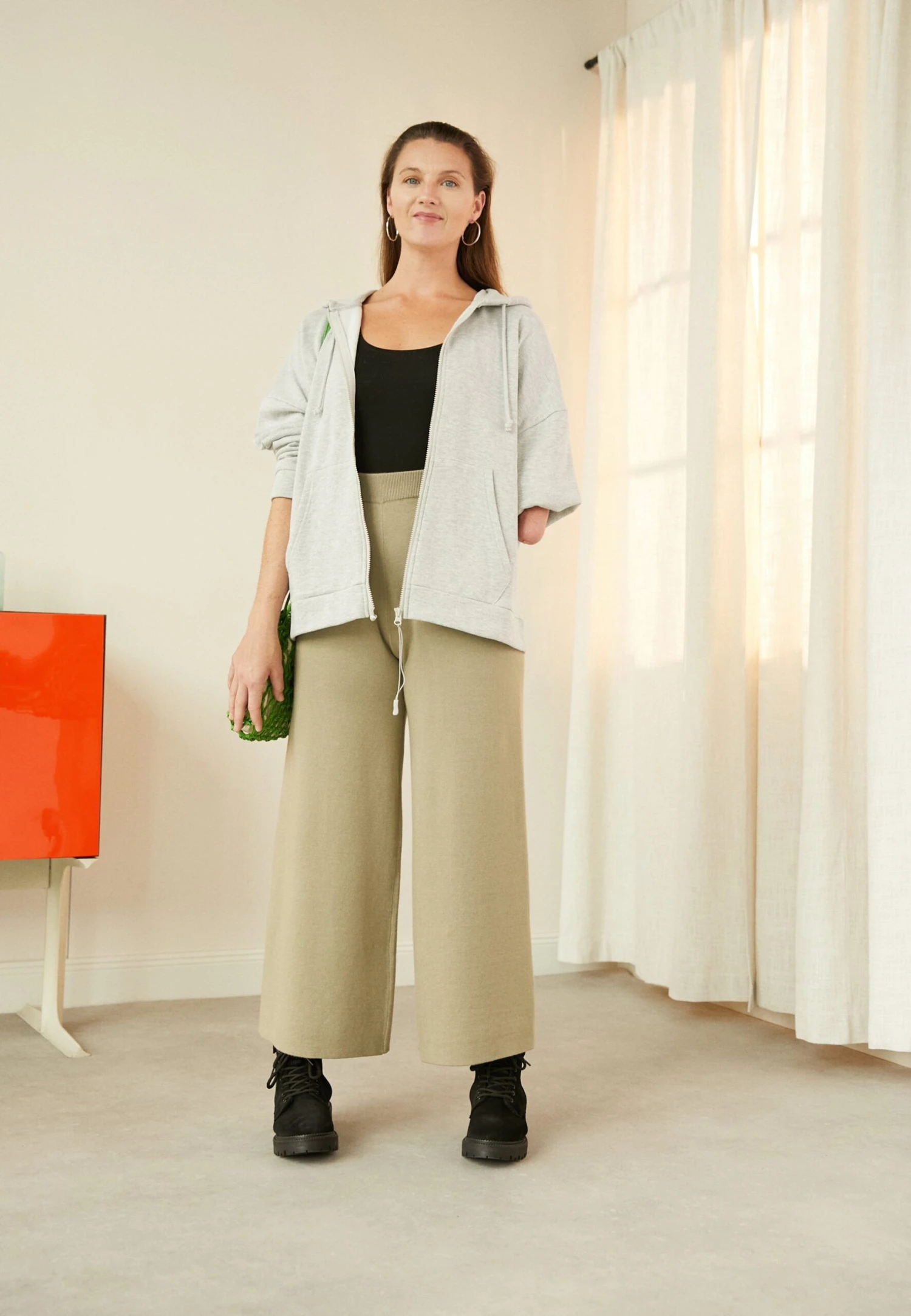 Even&Odd Sweatjakke - Mottled Grey 4 Even&Odd Sweatjakke - Mottled Grey - Bilde 2