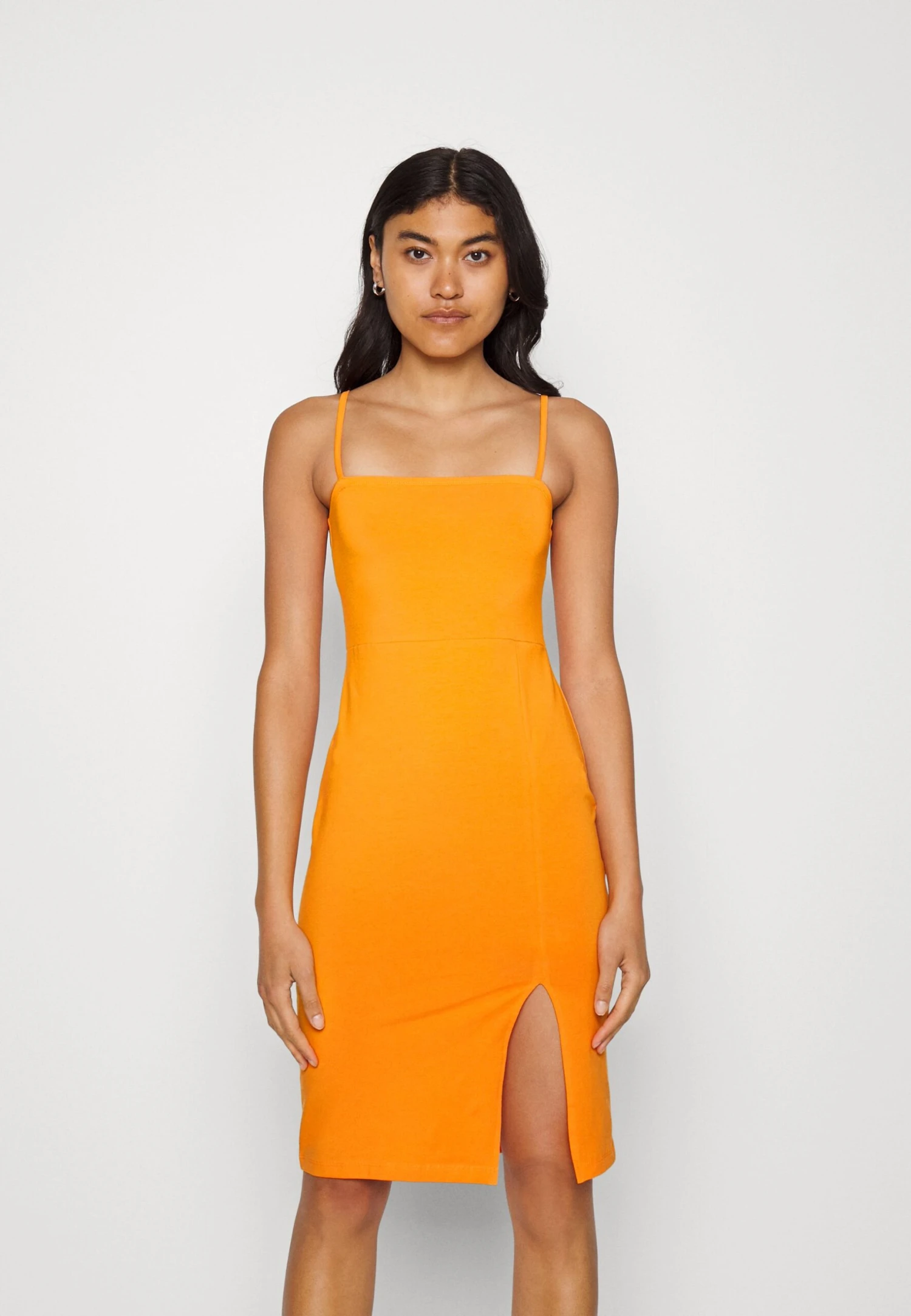 Even&Odd Strappy Mini Bodycon Dress- Jerseykjole - Orange 3 Even&Odd Strappy Mini Bodycon Dress- Jerseykjole - Orange