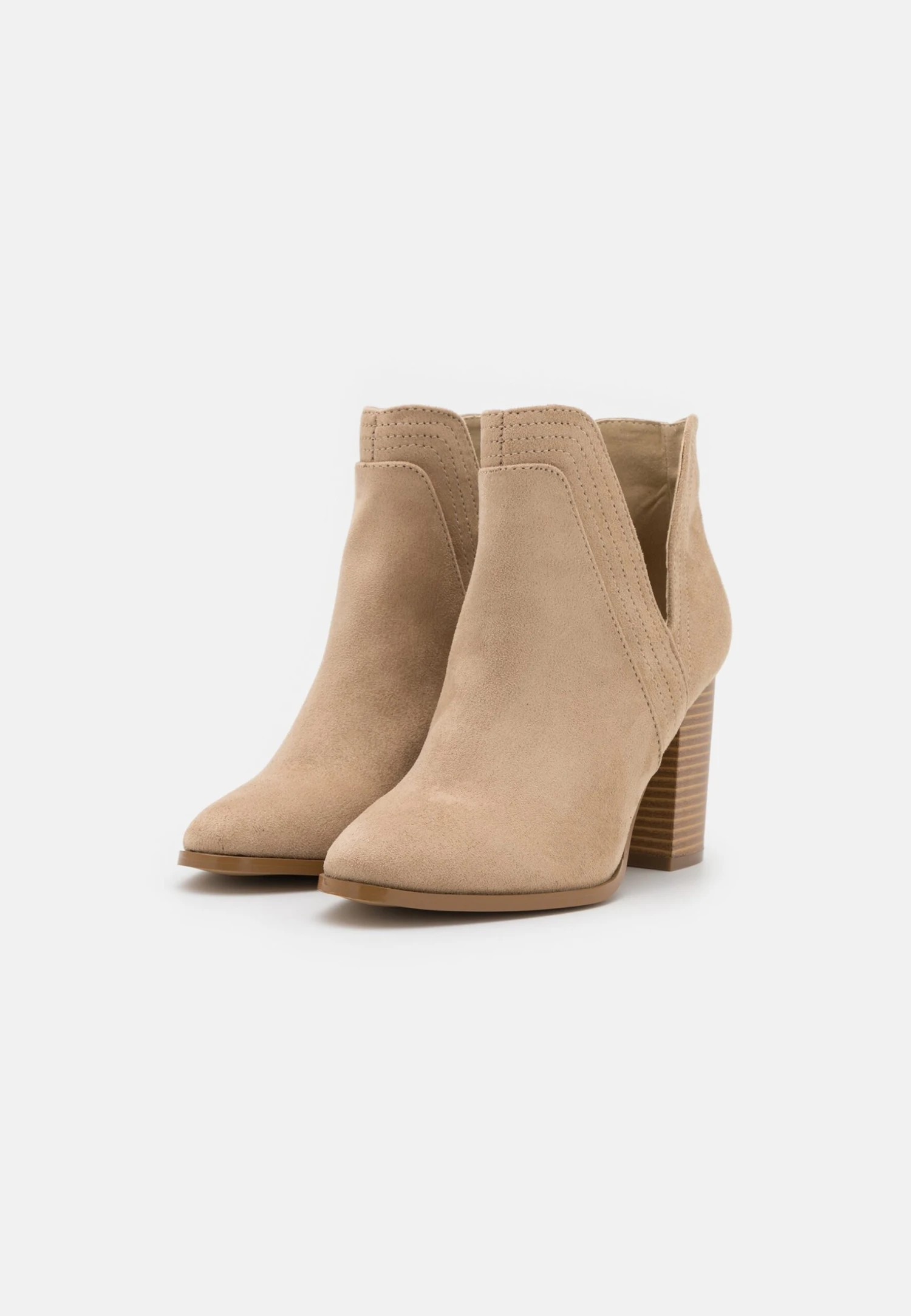 Ankelboots Med Høye Hæler - Beige 5 Ankelboots Med Høye Hæler - Beige - Bilde 3
