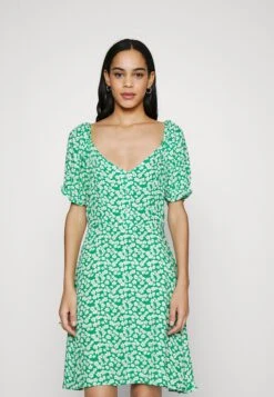 Even&Odd Kjole - Green/White