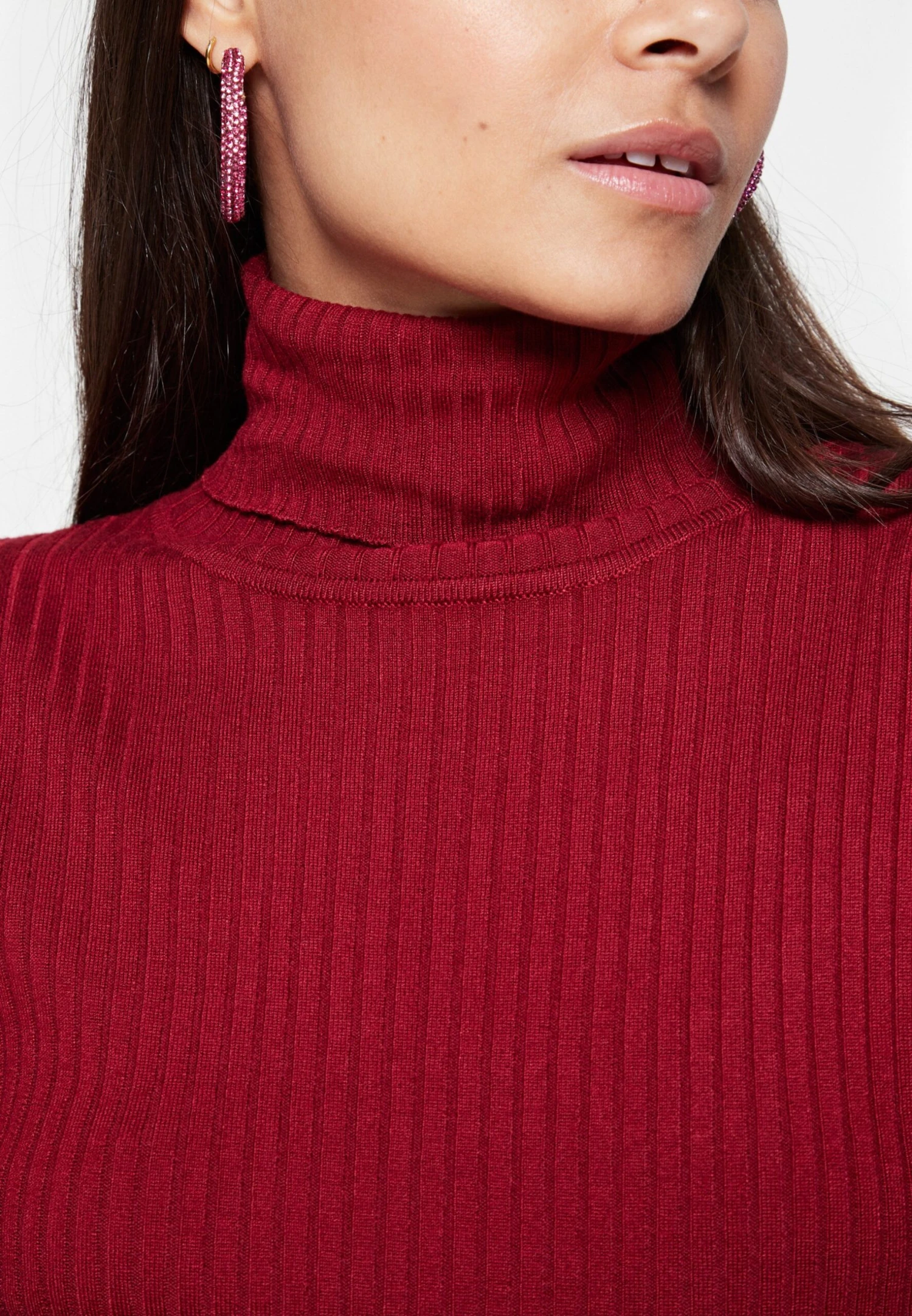 Even&Odd Strikkegenser - Dark Red 8 Even&Odd Strikkegenser - Dark Red - Bilde 6