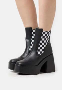 Even&Odd Ankelboots Med Høye Hæler - Black