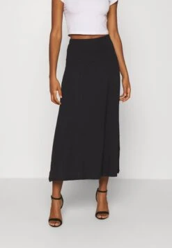 Even&Odd Basic Maxi Skirt - A-Line Skjørt - Black