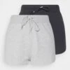 2 Pack - Shorts - Black - Light Grey 1 2 Pack - Shorts - Black - Light Grey -Fab Five Mote Butikk b1a822f837314bada498a063e7d02bcc