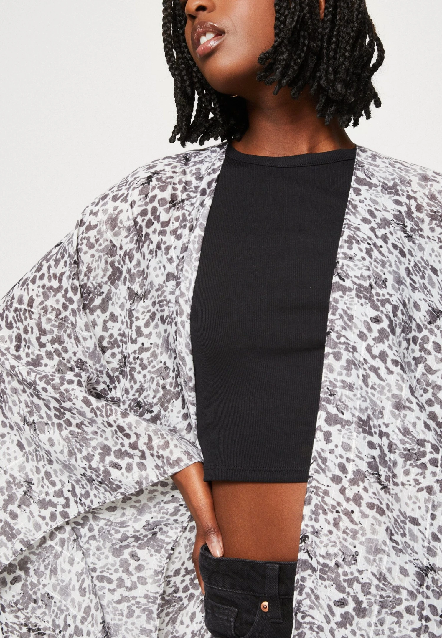 Even&Odd Lett Jakke - Black/White 8 Even&Odd Lett Jakke - Black/White - Bilde 6