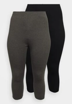 2 Pack - Leggings - Black/Mottled Dark Grey 12 2 Pack - Leggings - Black/Mottled Dark Grey -Fab Five Mote Butikk c1a521f524284f35b0111791dd8a5746