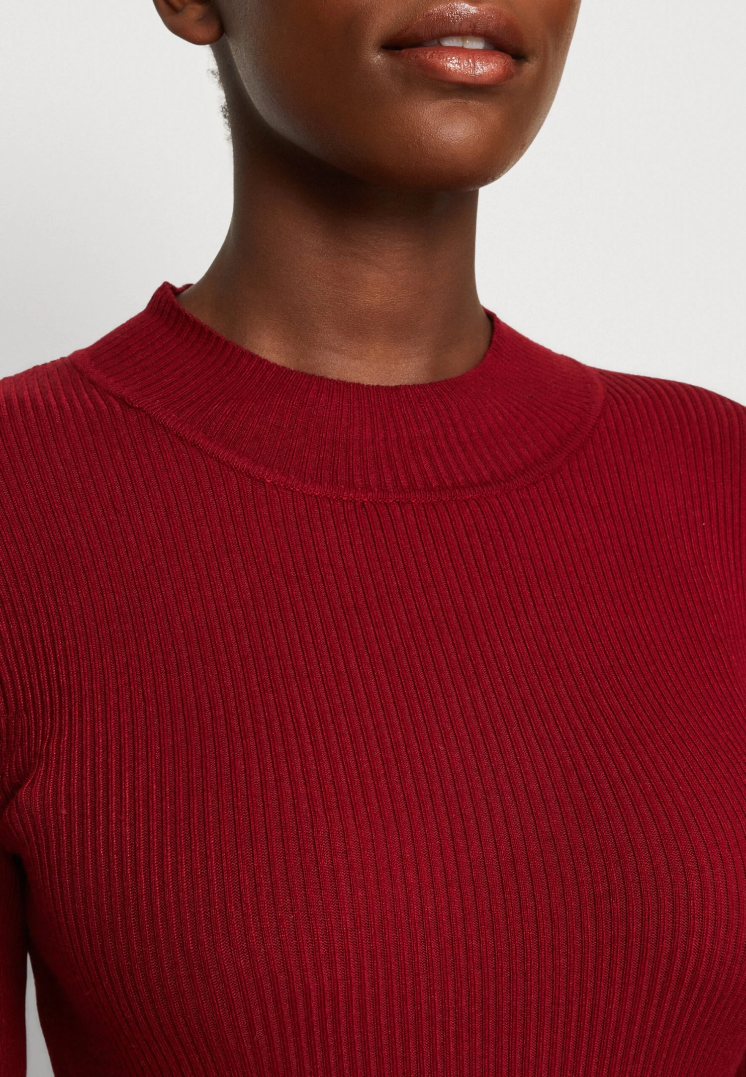 Even&Odd Strikket Kjole - Dark Red 8 Even&Odd Strikket Kjole - Dark Red - Bilde 6