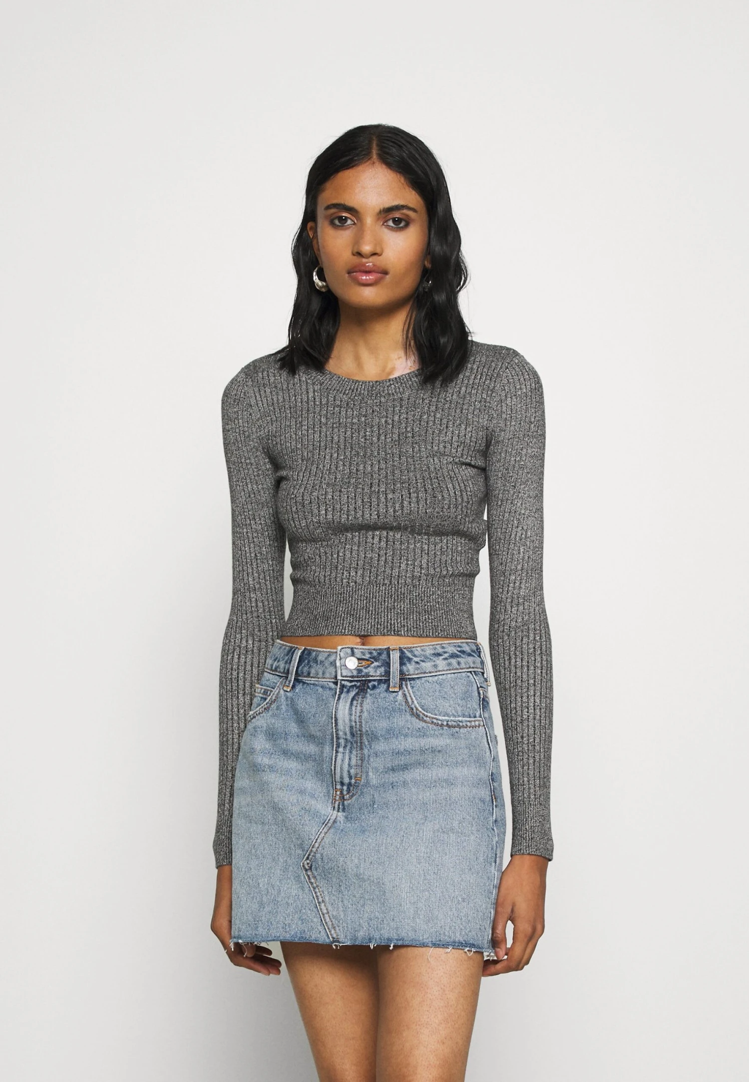 Even&Odd 2 Pack - Strikkegenser - Mottled Grey 5 Even&Odd 2 Pack - Strikkegenser - Mottled Grey - Bilde 3