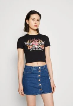 Even&Odd T-Shirts Med Print - Black