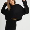 Even&Odd Cropped Jumper - Strikkegenser - Black 1 Even&Odd Cropped Jumper - Strikkegenser - Black -Fab Five Mote Butikk fd3bd6122f154dad894d971b813e9d0b